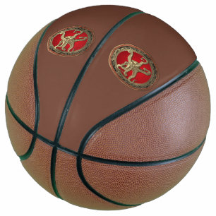 [400] Sacred Gold Octopus in Defensive Posture Basketball