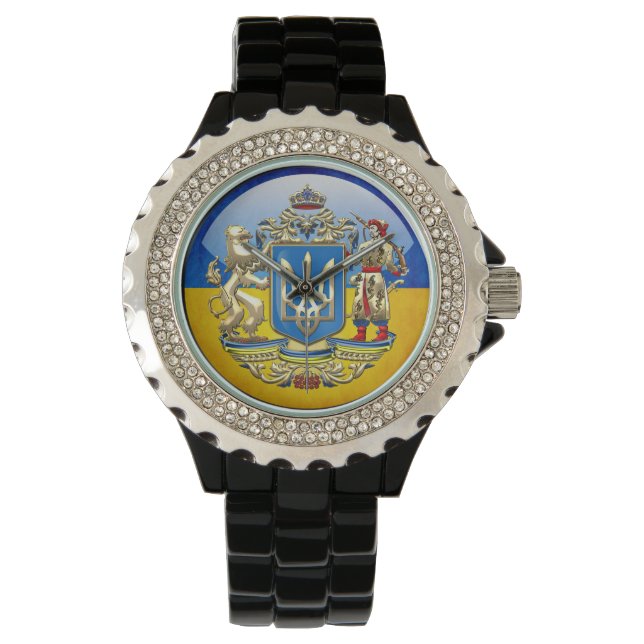 [400] Ukraine: Vorgeschlagene größere Wappen Armbanduhr (Vorderseite)