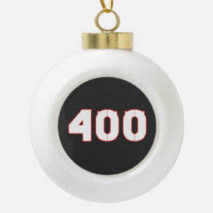 400 Zahl Keramik Kugel-Ornament