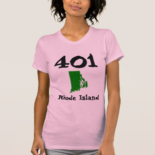 401, Area Code of Rhode Island RI (Cranston) T-Shirt
