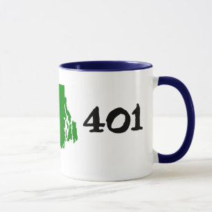 401, Gebietscode der Insel Rhode! Tasse