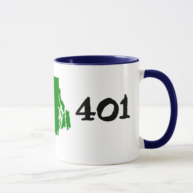 401, Gebietscode der Insel Rhode! Tasse (Rechts)
