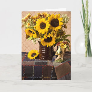 4038 Sunflower Bouquet Geburtstagskarte Karte