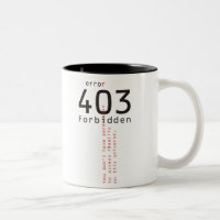 403 verbotene Wirklichkeits-Tasse