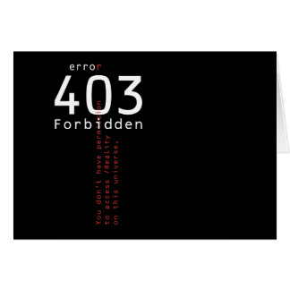 403 verbotene Wirklichkeitsdunkelheitskarte