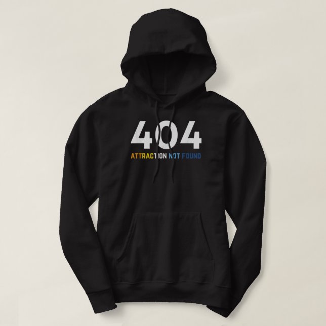 404 Attraction not found, Funny Aroace Pride, Aro Hoodie (Design vorne)