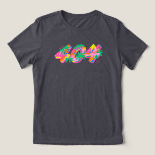404 Coded Drip Typography PNG Farbige Schmelz G Tri-Blend Shirt