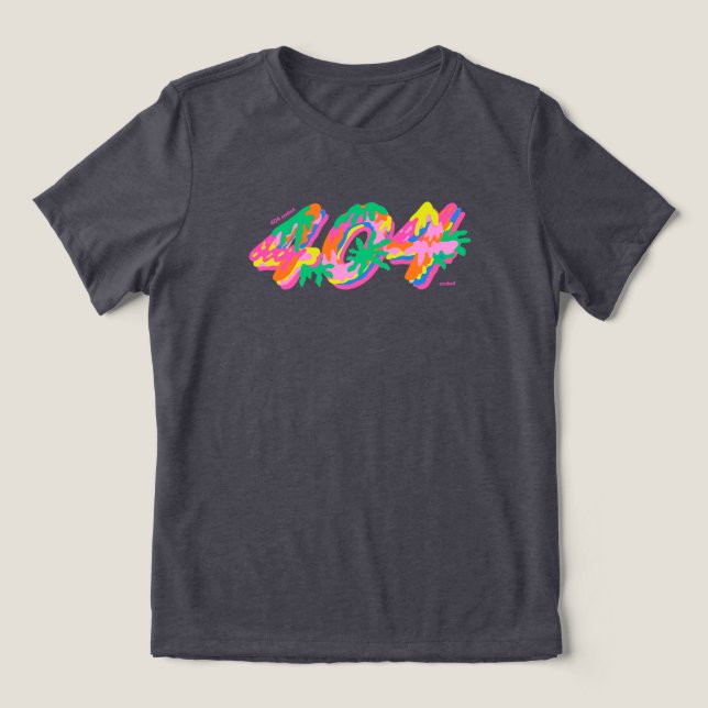 404 Coded Drip Typography PNG | Farbige Schmelz G Tri-Blend Shirt (Design Vorderseite)