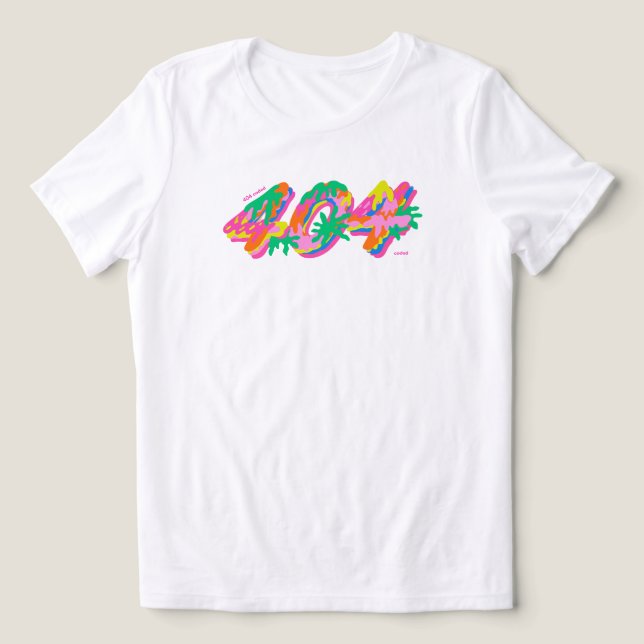 404 Coded Drip Typography PNG | Farbige Schmelz G Tri-Blend Shirt (Design Vorderseite)