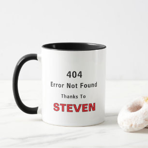 404 Fehler nicht gefunden dank Individuelle Name Tasse