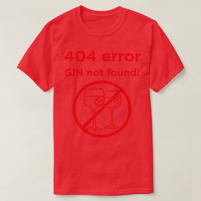 404 Fehlermeldung wurde nicht gefunden T-Shirt (Design vorne)