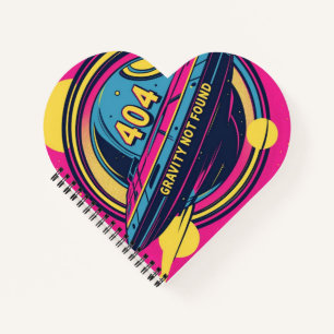 404 Gravity not found - Retro Space Pop Art Notizbuch