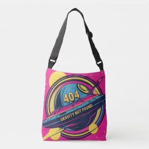 404 Gravity not found - Retro Space Pop Art Tragetaschen Mit Langen Trägern