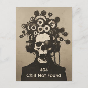 404 Kill nicht gefunden Steampunk Mental Overload Postkarte