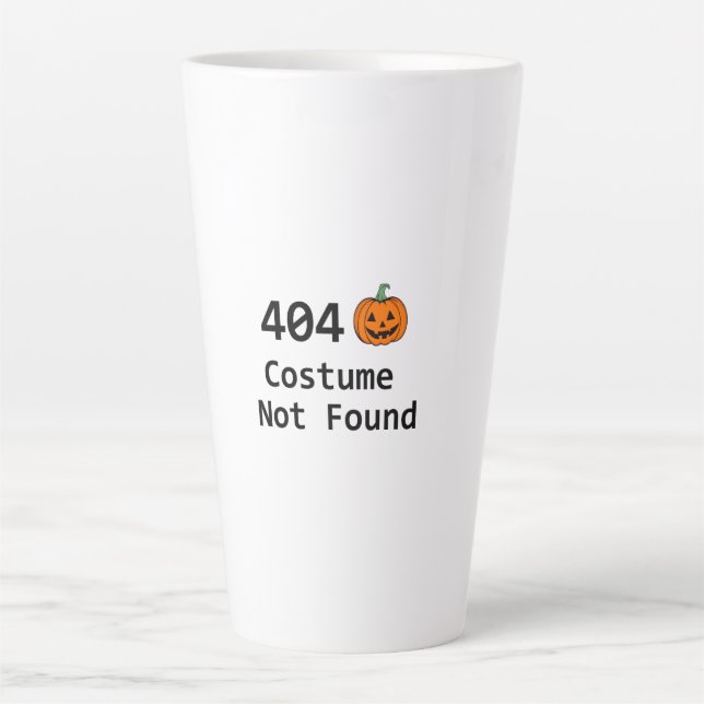 404 Kostüm nicht gefunden Milchtasse (Vorderseite)