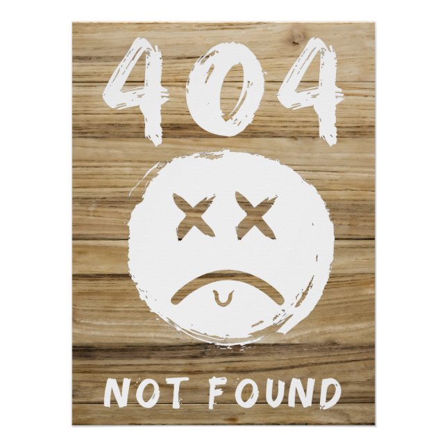 404 nicht gefunden poster (Vorderseite)