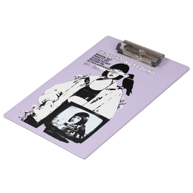 404: Normal Not Found – Glitched Soul Klemmbrett (Schrägansicht)