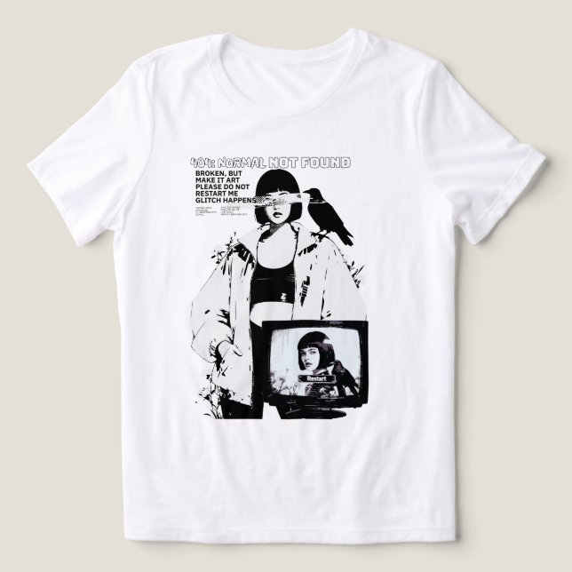 404: Normal Not Found – Glitched Soul Tri-Blend Shirt (Design Vorderseite)