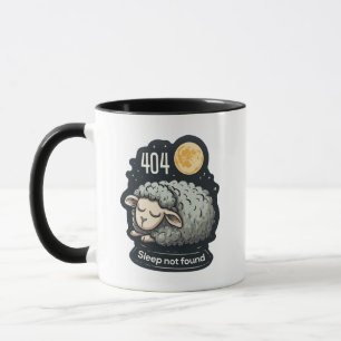 404 Schlaf nicht gefunden - Süßes Cartoon-Schaf Tasse