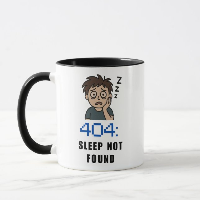 404 Schlaf nicht gefunden Tasse (Links)