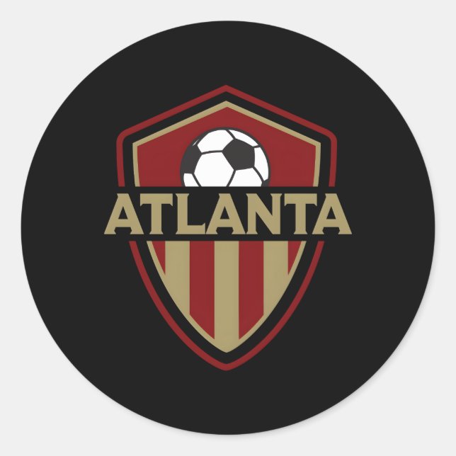 404 United Atlanta Soccer Ball Abzeichen Jersey Runder Aufkleber (Vorderseite)