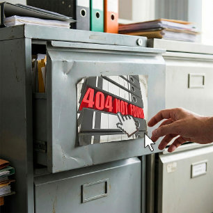 404 Website-Fehlermeldung nicht gefunden Quadratischer Aufkleber