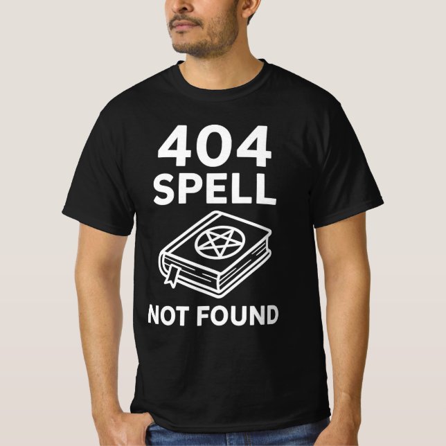 404-Zauber nicht gefunden | Wizard Tech Support Lu T-Shirt (Vorderseite)