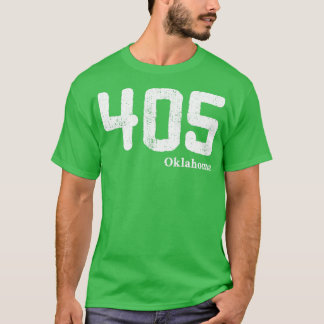 405 Oklahoma Area Code gestört Vintage Gestaltung  T-Shirt