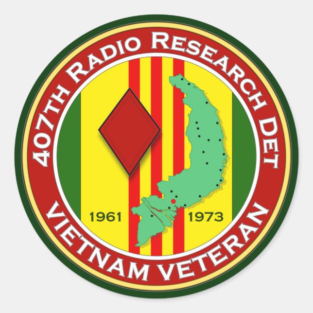 407. RRD - ASA Vietnam Runder Aufkleber (Vorderseite)