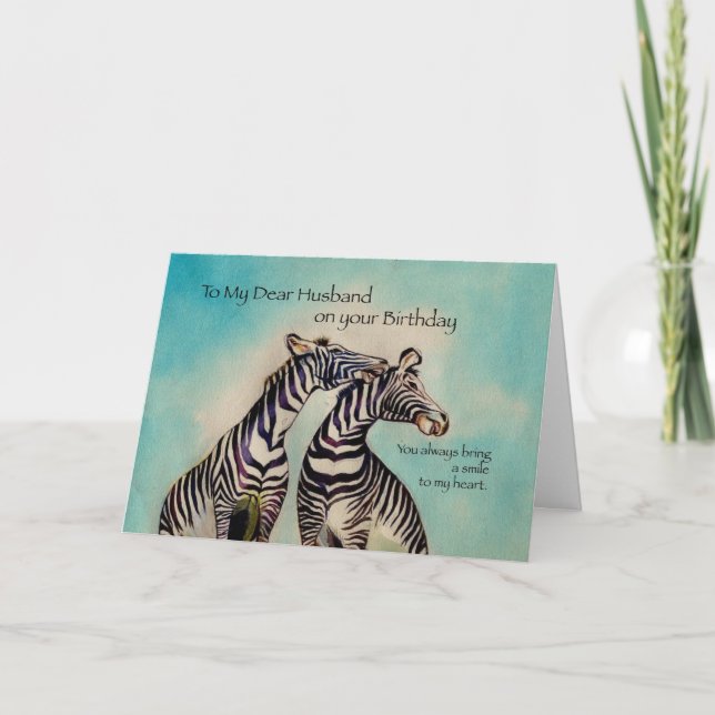 4089 Ehemann-GeburtstagZebras Karte (Vorderseite)