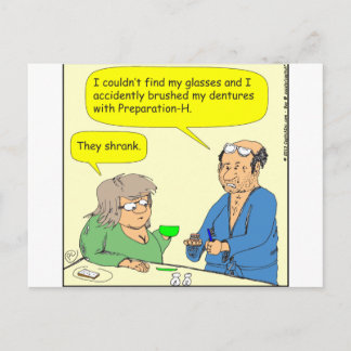 408 dentures Hämorrhoid Creme Cartoon Postkarte