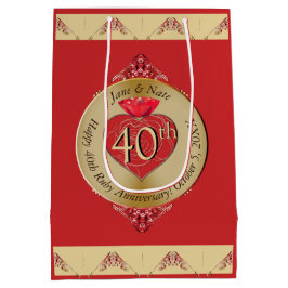 40./15. Ruby Red Mittlere Geschenktüte