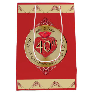 40./15. Ruby Red Mittlere Geschenktüte