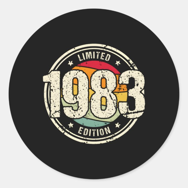40.1983 40. RUNDER AUFKLEBER (Vorderseite)