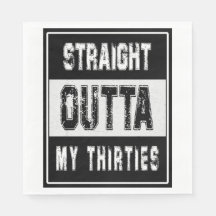 40., 40. GEBURTSTAG, STARK OUTA DRITTEL NAPKIN