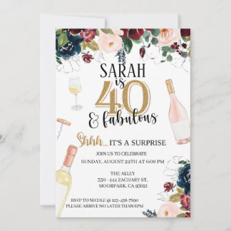 40., 40. GEBURTSTAG, WEIN-PARTY, ÜBERRASCHUNG