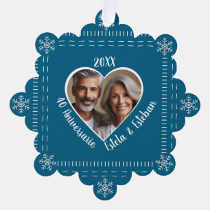 40 Aniversario Personalizado Papier Ornament Card Karte