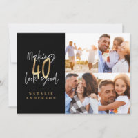 40 aussehen gut Schwarz und Gold Multi-Foto