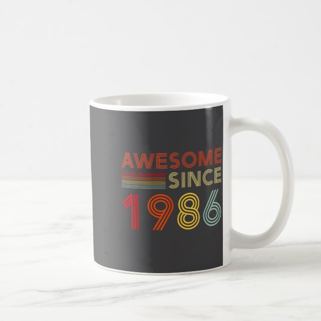 40 Birthday Decorations Men 40yr Awesome 1986 40th Kaffeetasse (Rechts)