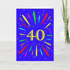 40. Birthday Explosion Card Karte