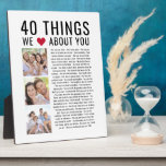 40 Dinge, die wir über Sie Liebe | 40. Geburtstag Fotoplatte<br><div class="desc">Sie suchen ein einzigartiges Geburtstagsgeschenk? Kompilieren Sie eine Liste von 40 Dingen,  die Sie über sie Liebe,  während sie 40 Jahre alt werden,  und fügen Sie ein paar Fotos,  um ein sicheres Geschenk,  das sie schenken wird.</div>