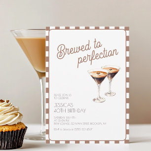 40. Espresso-Martini-Brewed-Brown-Geburtstagsfeier Einladung