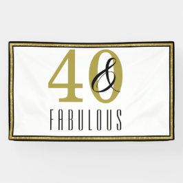 40 & fabelhafte Geburtstagsparty Banner