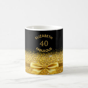 40 fabelhafte schwarze goldene Bogen stylish Kaffeetasse