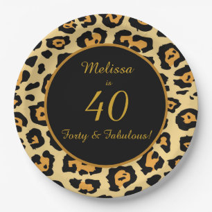 40 & Fabulous Birthday Leopard Print Paper Teller