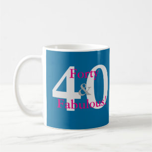 40 & Fantastisch! Lustiger persönlicher Geburtstag Tasse