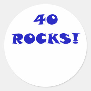 40 Felsen Runder Aufkleber