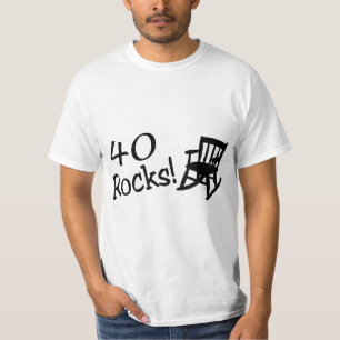 40 Felsen (schwarzer Schaukelstuhl) T-Shirt