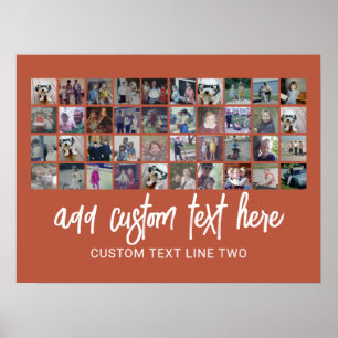 40 Foto Collage - 4 Zeilen 10 Spalten - Text für S Poster