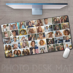 40 Foto-Collage - Einfaches Gitter Überall Schreibtischunterlage